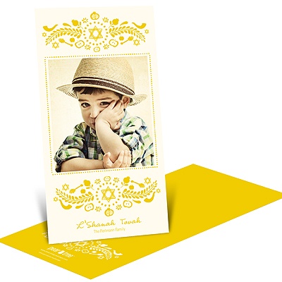 Chic Star of David -- Rosh Hashanah Photo Cards