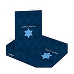 Geometric Star of David -- Bar Mitzvah Thank You Cards
