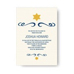 Simple Shining Star -- Bar Mitzvah Invitations