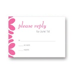 Dotted Edging -- Bat Mitzvah RSVP Cards