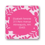 Trendy Floral Pattern -- Bat Mitzvah Address Labels