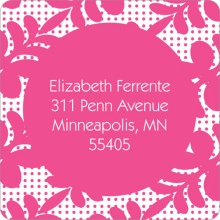 Trendy Floral Pattern -- Bat Mitzvah Address Labels