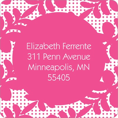 Trendy Floral Pattern -- Bat Mitzvah Address Labels