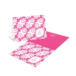 Trendy Floral Pattern -- Bat Mitzvah Thank You Cards