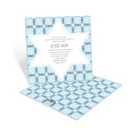 Custom Kaleidoscope Designs in Blue -- Contemporary Bar Mitzvah Invita
