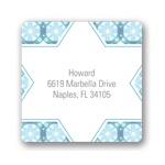 Custom Kaleidoscope Designs in Blue -- Trendy Address Labels