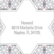 Custom Kaleidoscope Designs in Grey -- Trendy Address Labels