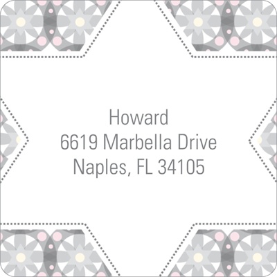 Custom Kaleidoscope Designs in Grey -- Trendy Address Labels