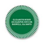 Stylish Circle Frame -- Round Address Labels