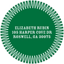 Stylish Circle Frame -- Round Address Labels