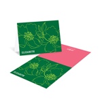 Modern Floral Stenciling -- Bat Mitzvah Thank You Cards