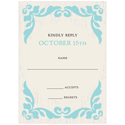Rustic Finish -- Reply Cards