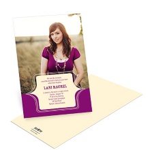 Classy Side Sweep -- Fun Bat Mitzvah Invitations