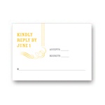 Chic Flourish -- Bar & Bat Mitzvah RSVP Cards