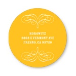 Round Flourish Design -- Bar & Bat Mitzvah Address Labels