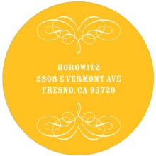 Round Flourish Design -- Bar & Bat Mitzvah Address Labels