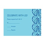 Artistic Scallops -- Bar Mitzvah Response Cards