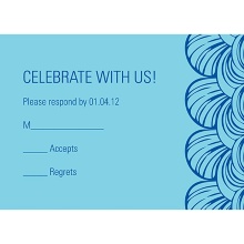 Artistic Scallops -- Bar Mitzvah Response Cards
