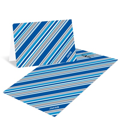 Striped in Blue -- Creative Thank You Notes