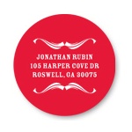 Simple Swirls -- Personalized Round Address Labels