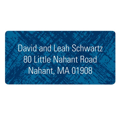 Imaginative Imprint -- Blue Address Labels