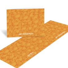 Flowing Pattern -- Orange Thank You Cards