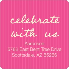 Blushing Bat Mitzvah -- Square Address Labels