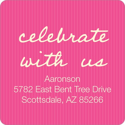 Blushing Bat Mitzvah -- Square Address Labels