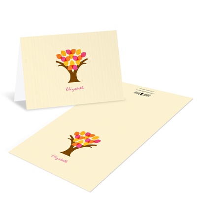 Translucent Tree -- Bat Mitzvah Thank You Cards
