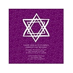Linear Star of David in Purple -- Bat Mitzvah Invites