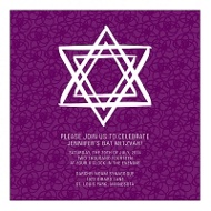 Linear Star of David in Purple 