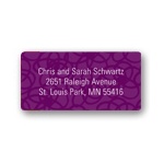 Funky Squiggles-- Purple Address Labels