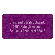 Funky Squiggles-- Purple Address Labels