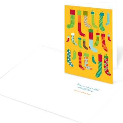 Hang the Christmas Stockings -- Holiday Greeting Cards