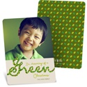 Flowing Holly -- Creative Recycled Photo Christmas Cards