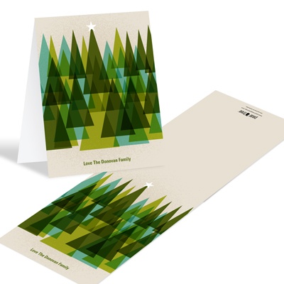 Modern Christmas Trees -- Holiday Thank You Cards