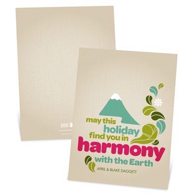 Perfect Harmony -- Recycled Paper Christmas Cards