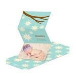 Whimsical Snowflakes -- Go Green Christmas Cards