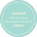 Whimsical Snowflakes -- Round Christmas Address Labels