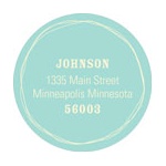 Whimsical Snowflakes -- Round Christmas Address Labels