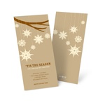 Whimsical Snowflakes in Tan -- Custom Holiday Greeting Cards