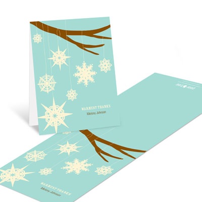 Whimsical Snowflakes -- Holiday Thank You Notes