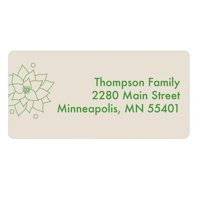 Poinsettia Connection -- Christmas Return Address Labels