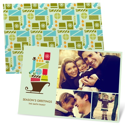 Collage of Santa's Presents -- Seasons Greeting Cards