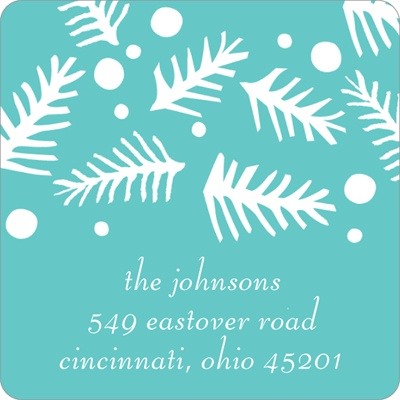 Falling Needles -- Christmas Address Labels