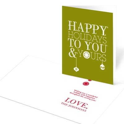 Dangling Style -- Personalized Christmas Cards