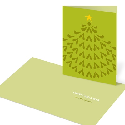 THE GOLDEN TICKET -- BOY PHOTO BIRTH ANNOUNCEMENT, 2in. x 4in. Folded Holiday Card