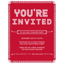 Particular Pattern -- Ugly Sweater Christmas Party Invitations