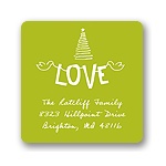 Fun Strung Love -- Holiday Return Address Labels