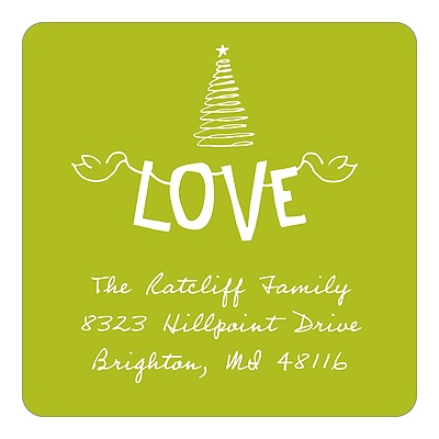 Fun Strung Love -- Holiday Return Address Labels